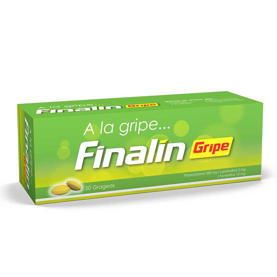 Imagen de  FINALIN 500 mg x10 mg x5 mg Grageas x 50