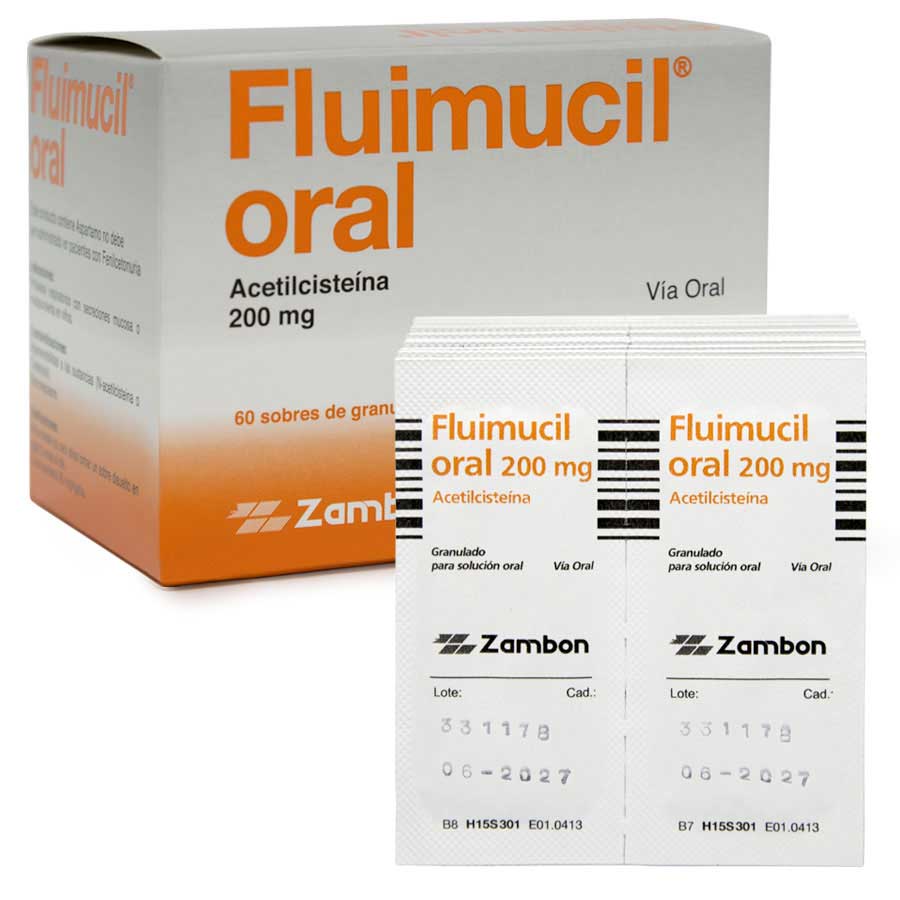 Imagen de  FLUIMUCIL Oral 200 mg en Polvo x 60