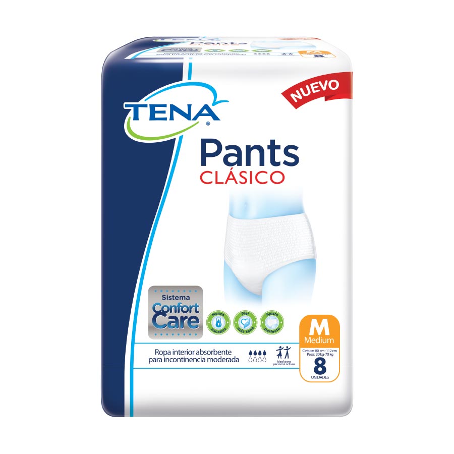Imagen de  Ropa Interior Adulto TENA Pants Clásico Medium 8 unidades