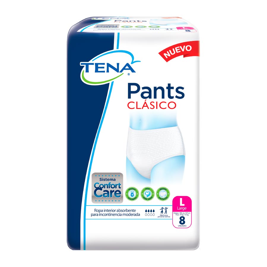 Imagen de  Ropa Interior Adulto TENA Pants Clásico Large 8 unidades