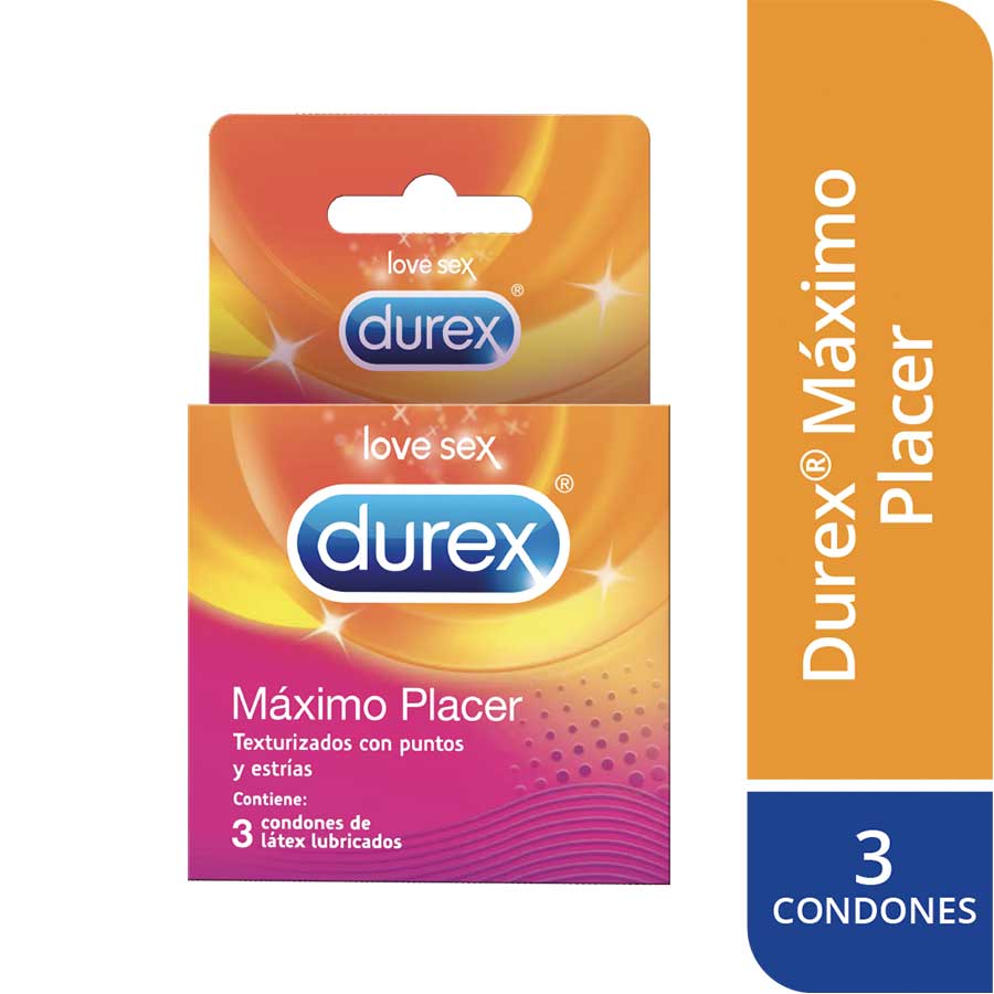 Imagen de  DUREX Condones Máximo Placer Caja de 3 preservativos