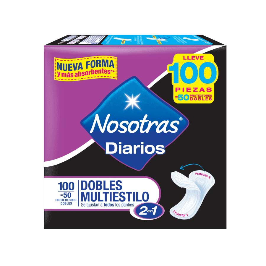 Imagen de  Protectores Diarios NOSOTRAS Doble multiestilo x 50 unds