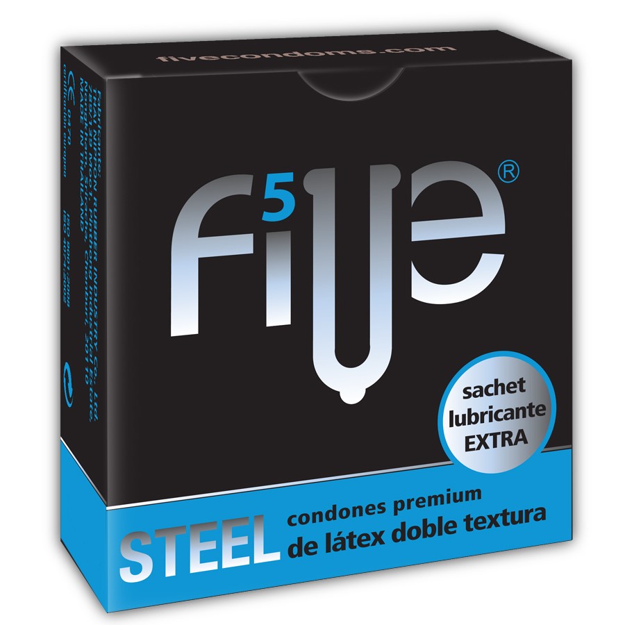 Imagen de  Preservativo FIVE Steel 5 unidades