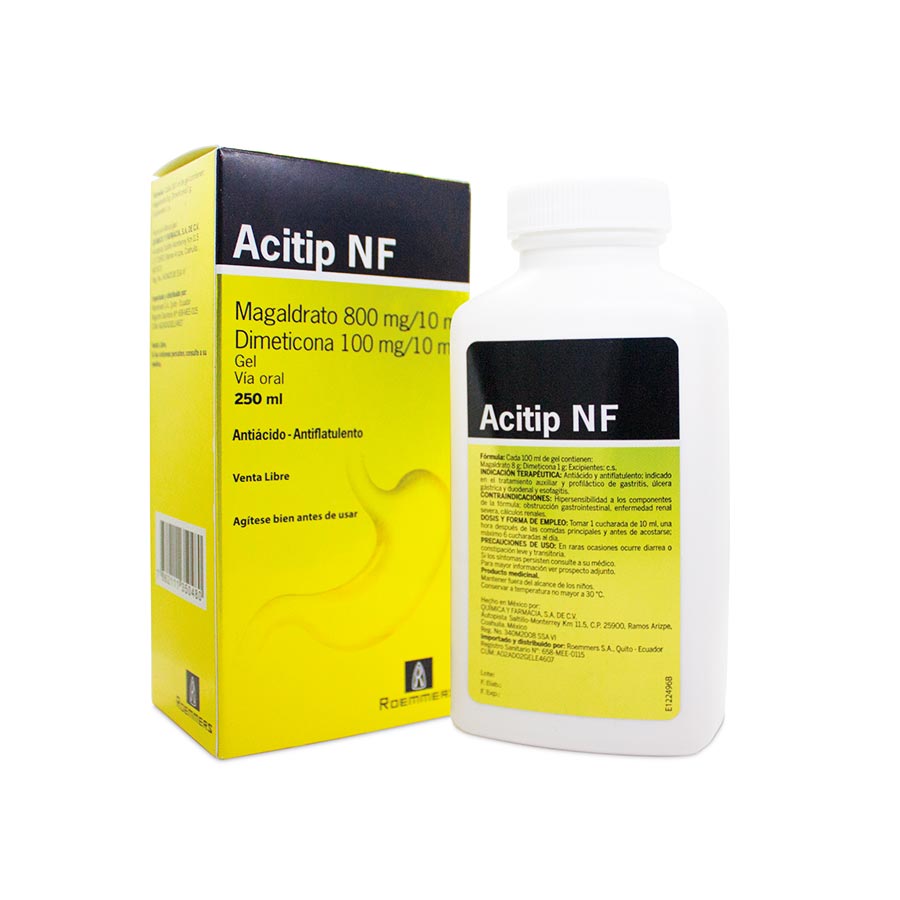 Imagen de  Antiácido ACI-TIP 800 mg x 100 mg Gel 250 ml