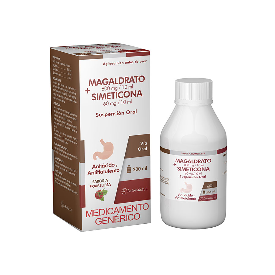 Imagen de  MAGALDRATO+SIMETICONA 800 mg x 60 mg LABOVIDA