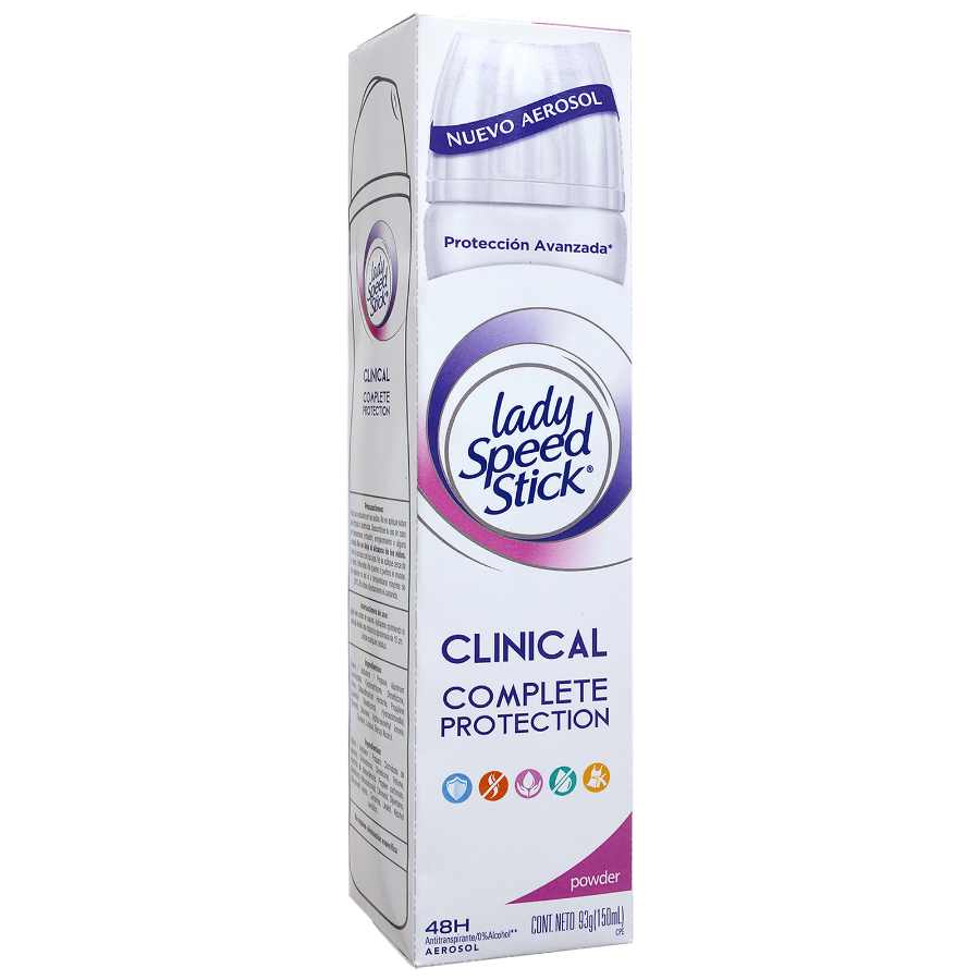 Imagen de  Desodorante Femenino LADY SPEED STICK Clinical Complete Protection Aerosol 150 ml
