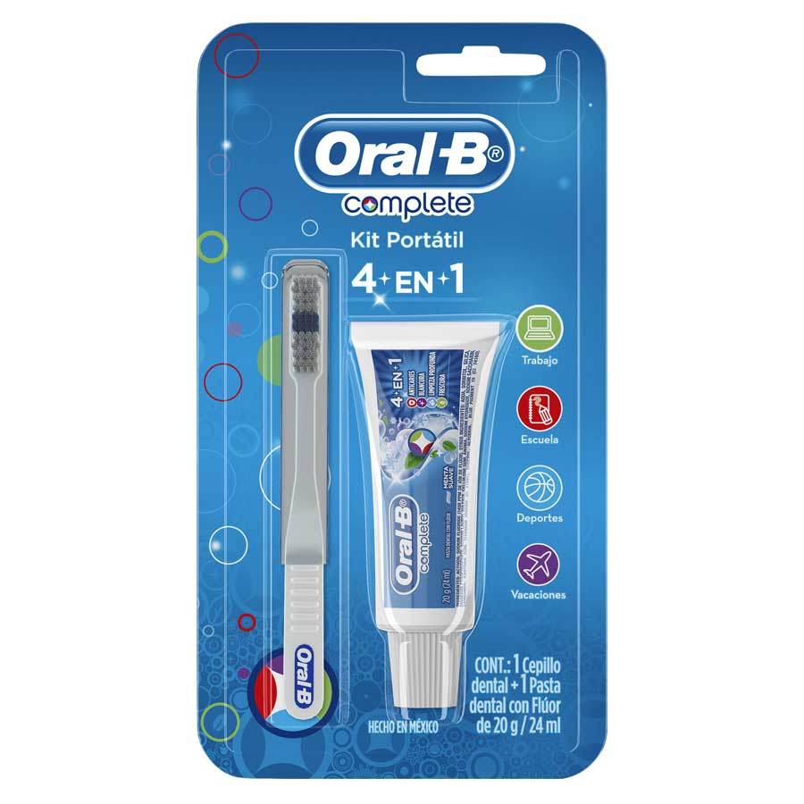 Imagen de  Crema Dental ORAL-B Complete 4 en 1 Menta Suave + Cepillo 40 ml