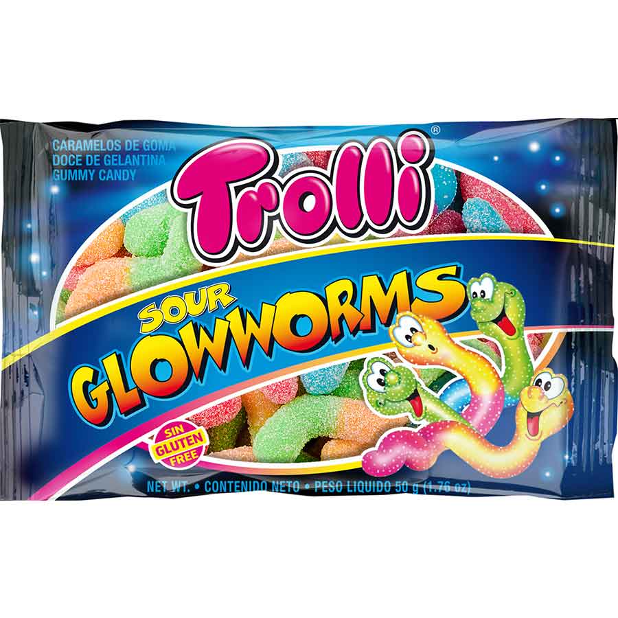 Imagen de  TROLLI Sour Glowworms Gomitas 50 g