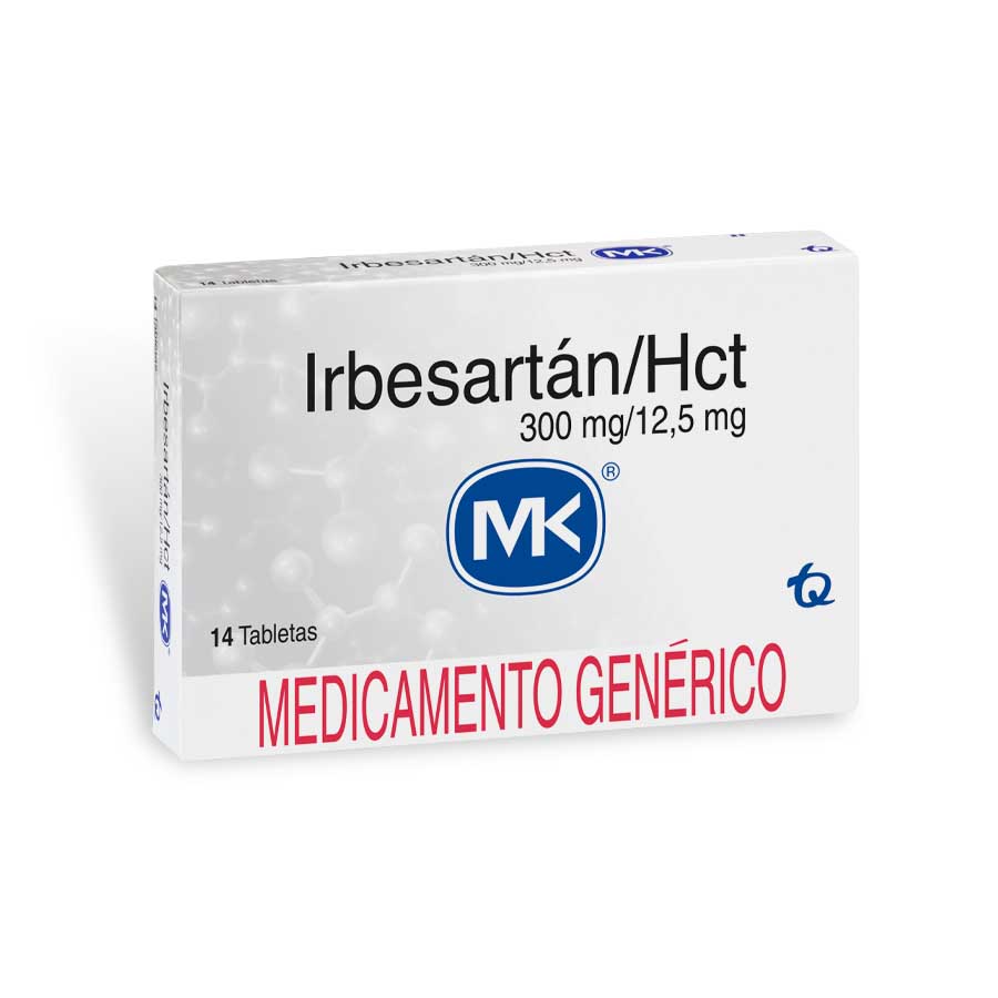 Imagen de  IRBESARTAN 300 mg x 12,5 mg TECNOQUIMICAS x 14 Tableta