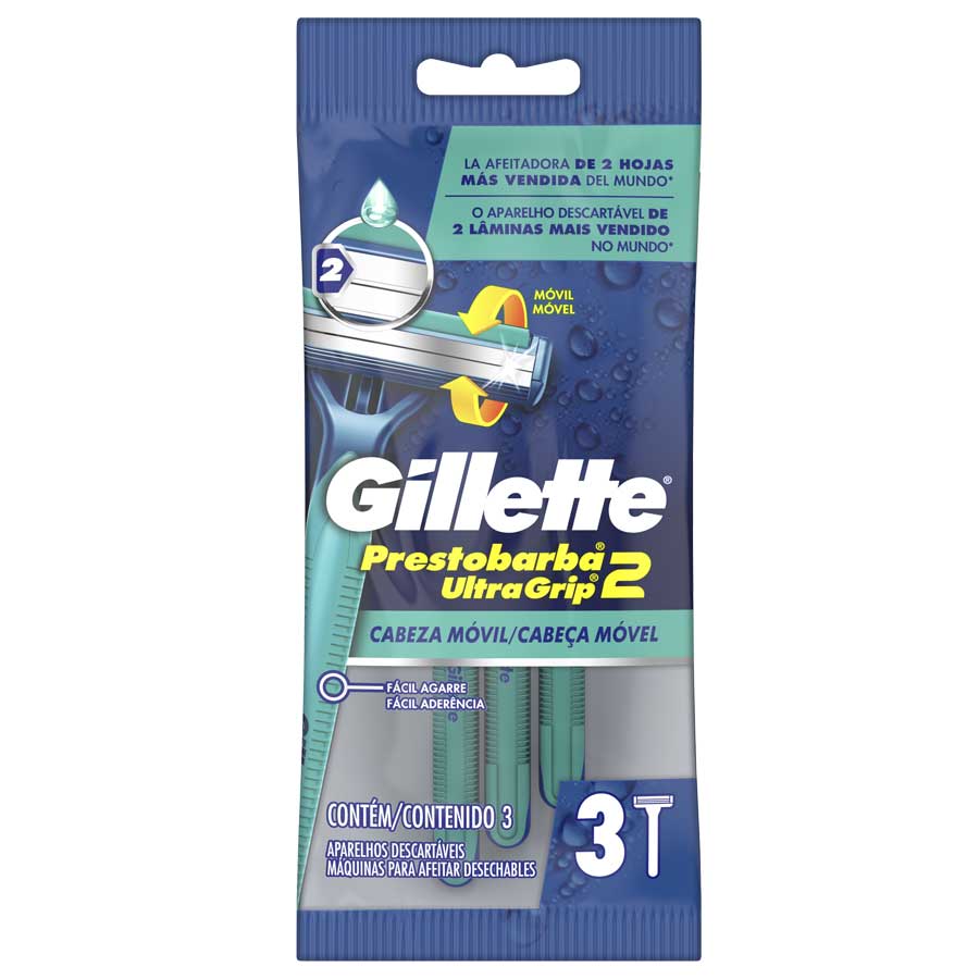 Imagen de  Afeitadora GILLETTE Ultra Grip 3 unidades