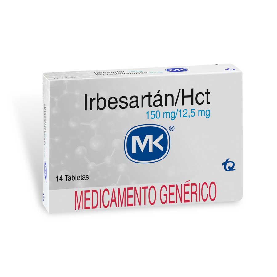 Imagen de  IRBESARTAN 150 mg x 12,5 mg TECNOQUIMICAS x 14 Tableta