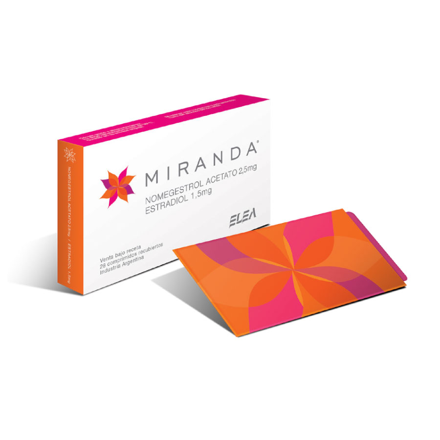 Imagen de  MIRANDA 2.50 mg x 1.50 mg EUROSTAGA Comprimido Recubierto