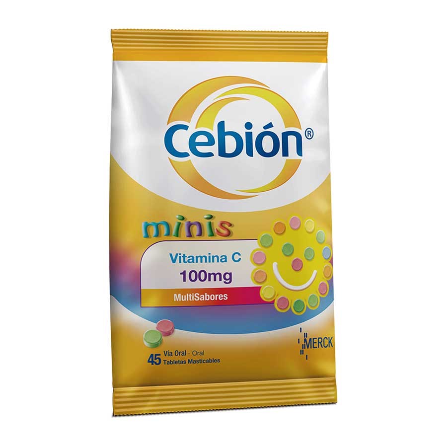 Imagen de  CEBION Minis Multisabores 52 mg x 58 mg Tableta x 10