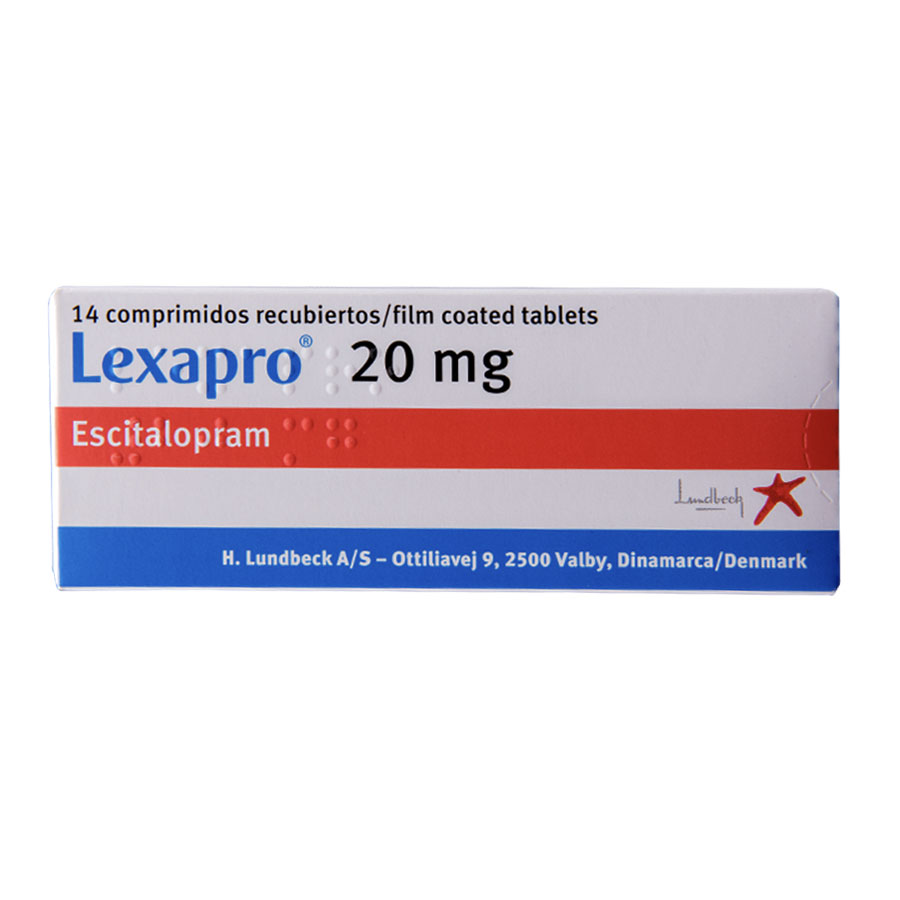 Imagen para  LEXAPRO 20 mg x 14 Comprimido Recubierto                                                                                        de Pharmacys