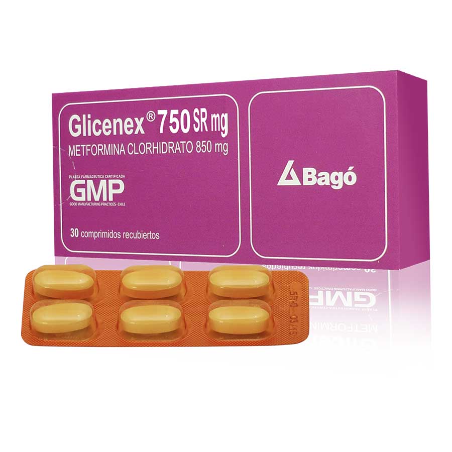 Imagen para  GLICENEX 750mg x 30 Comprimidos                                                                                                 de Pharmacys