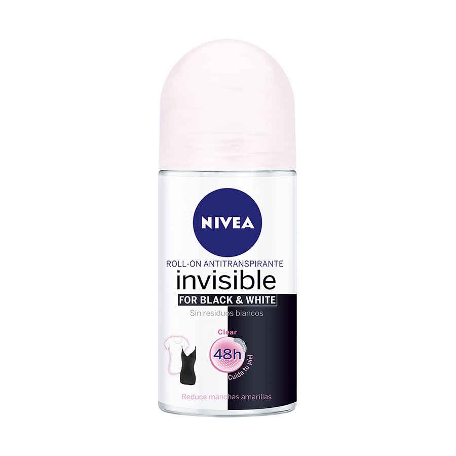 Imagen de  Desodorante NIVEA Invisible Black & White Mujer Roll-On 50 ml