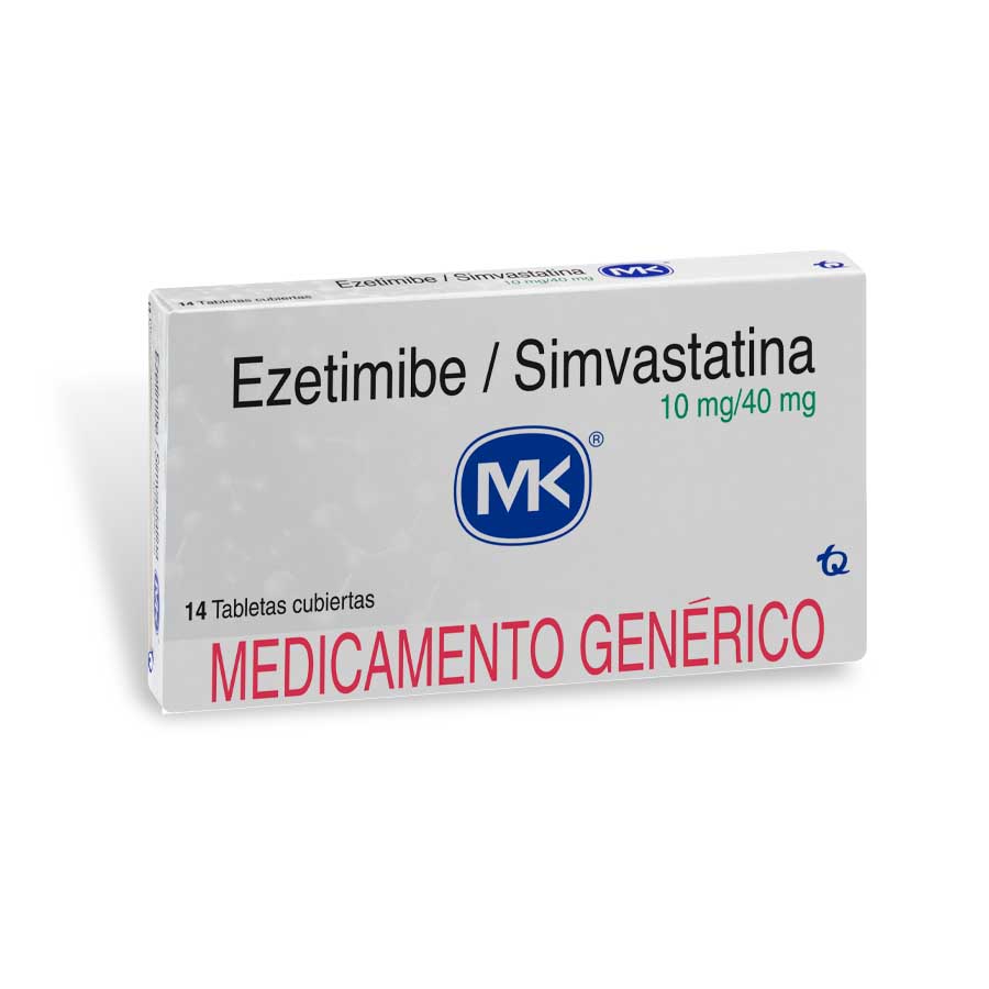 Imagen de  EZETIMIBE+SIMVASTATINA 10 mg x 40 mg TECNOQUIMICAS x 14 Tabletas