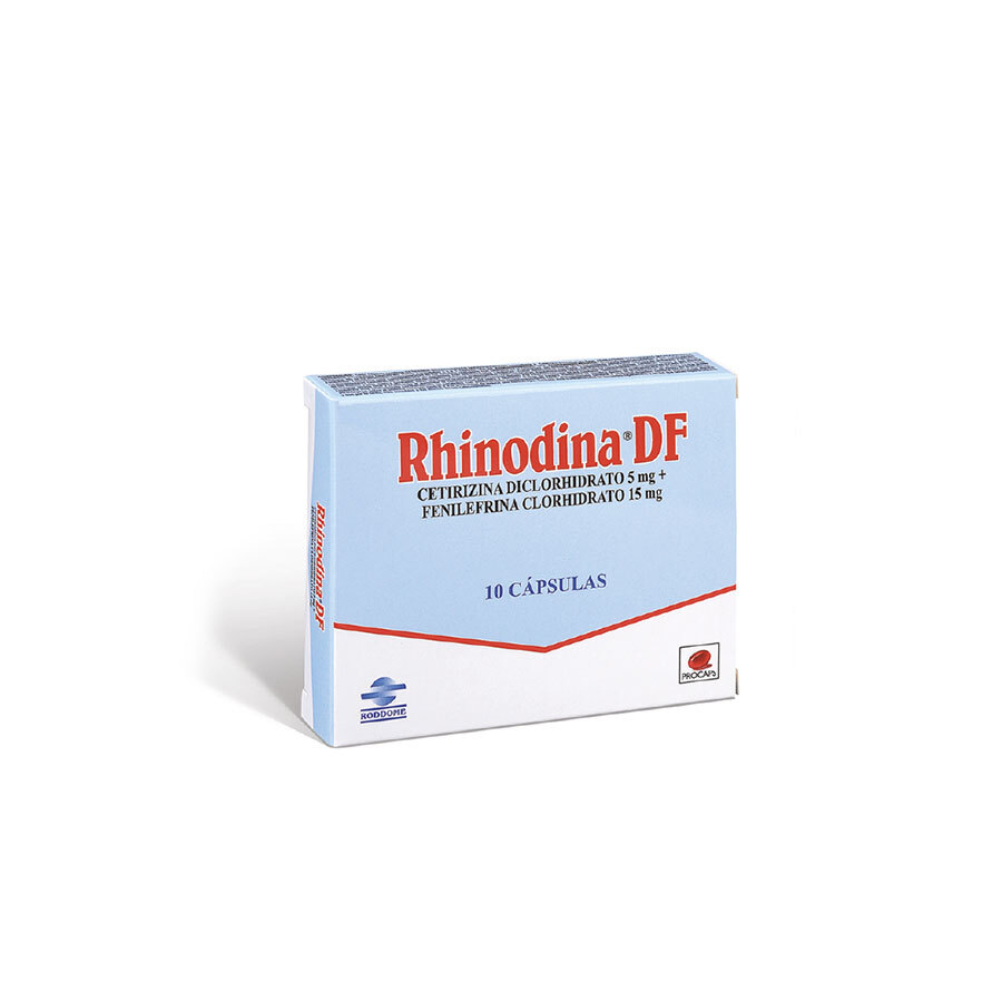 Imagen para  RHINODINA 5 mg x 15 mg x 10 Cápsulas                                                                                           de Pharmacys