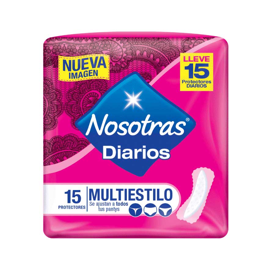 Imagen de  Protectores Diarios NOSOTRAS Multiestilo x 15 unds