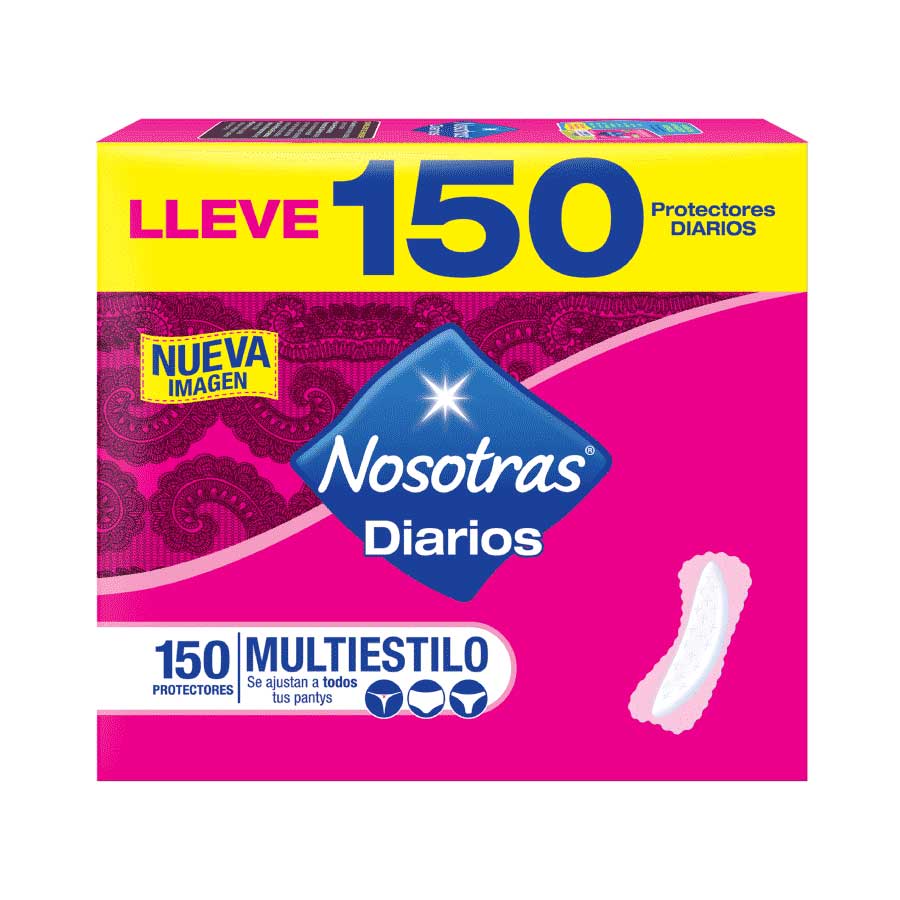 Imagen de  Protectores Diarios NOSOTRAS Multiestilo x 150 unds
