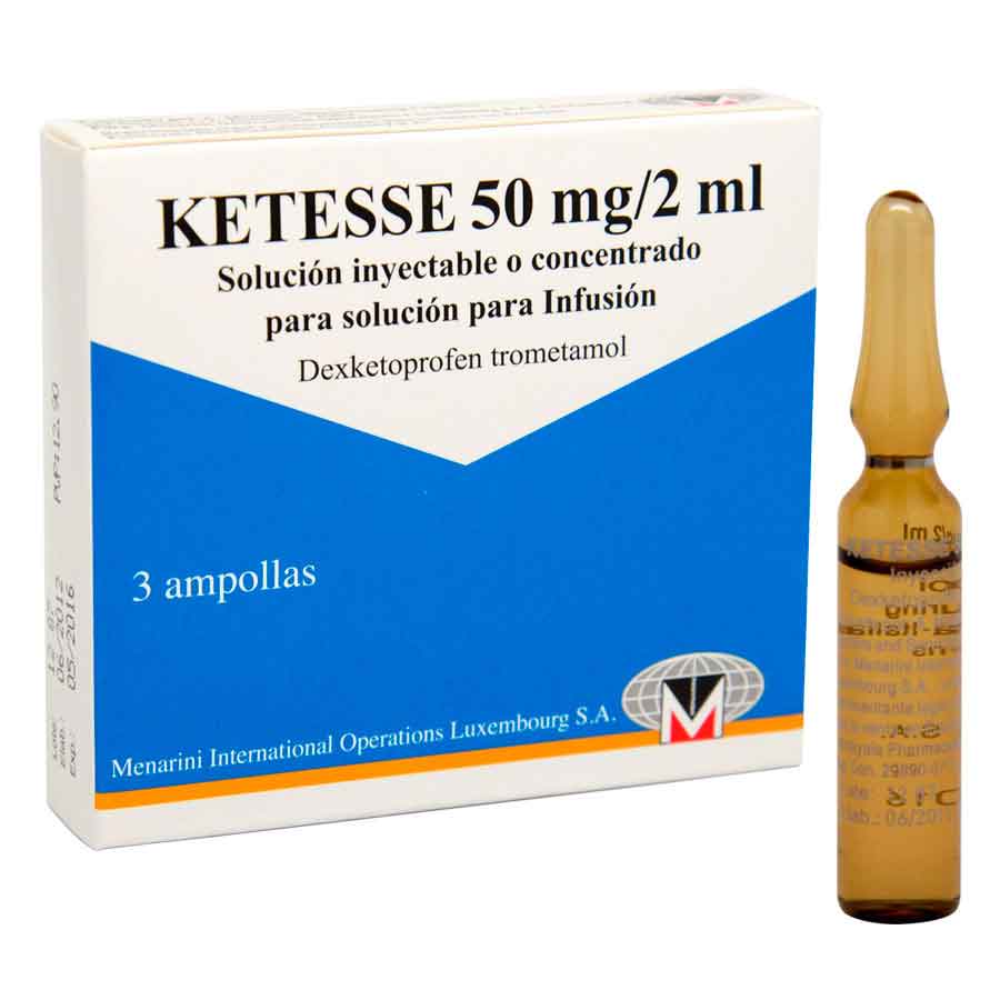 Imagen para  KETESSE 50 mg MENARINI x 3 Solución Inyectable                                                                                 de Pharmacys