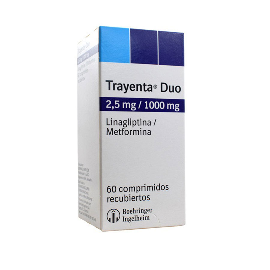 Imagen de  TRAYENTA 2,5 mg x 1000 mg x 60 Duo Comprimido Recubierto