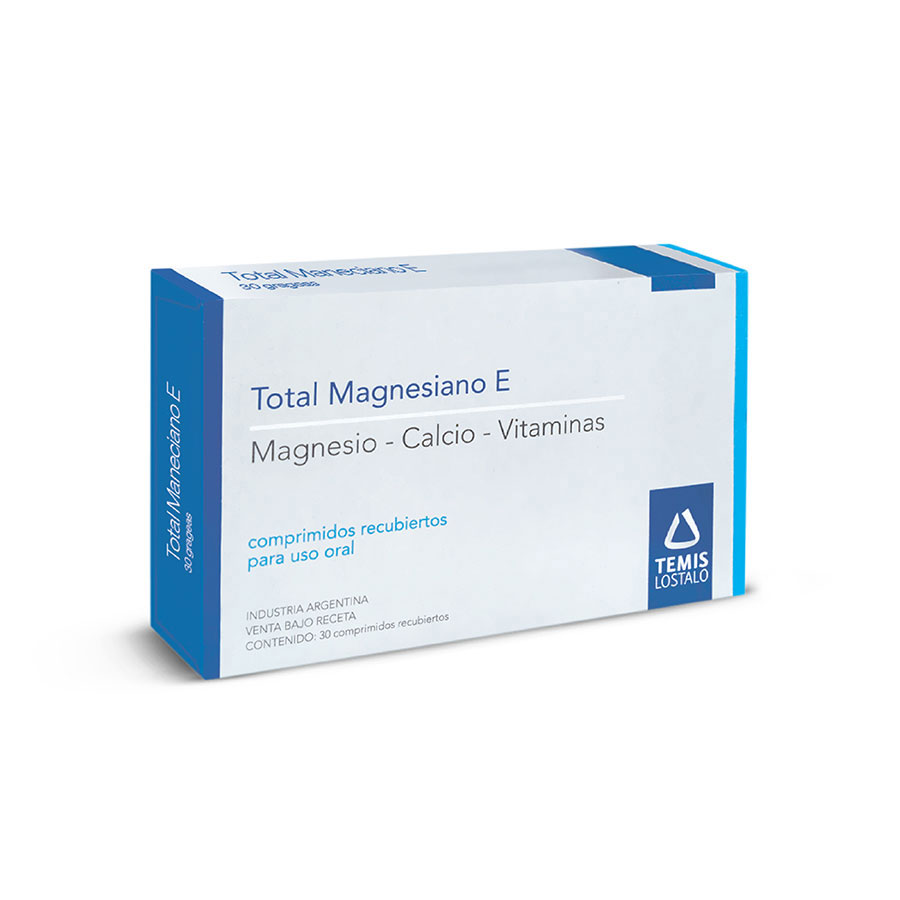 Imagen de  Magnesio TOTAL MAGNESIANO 100 mg x 100 mg x 500 mg Comprimidos x 30