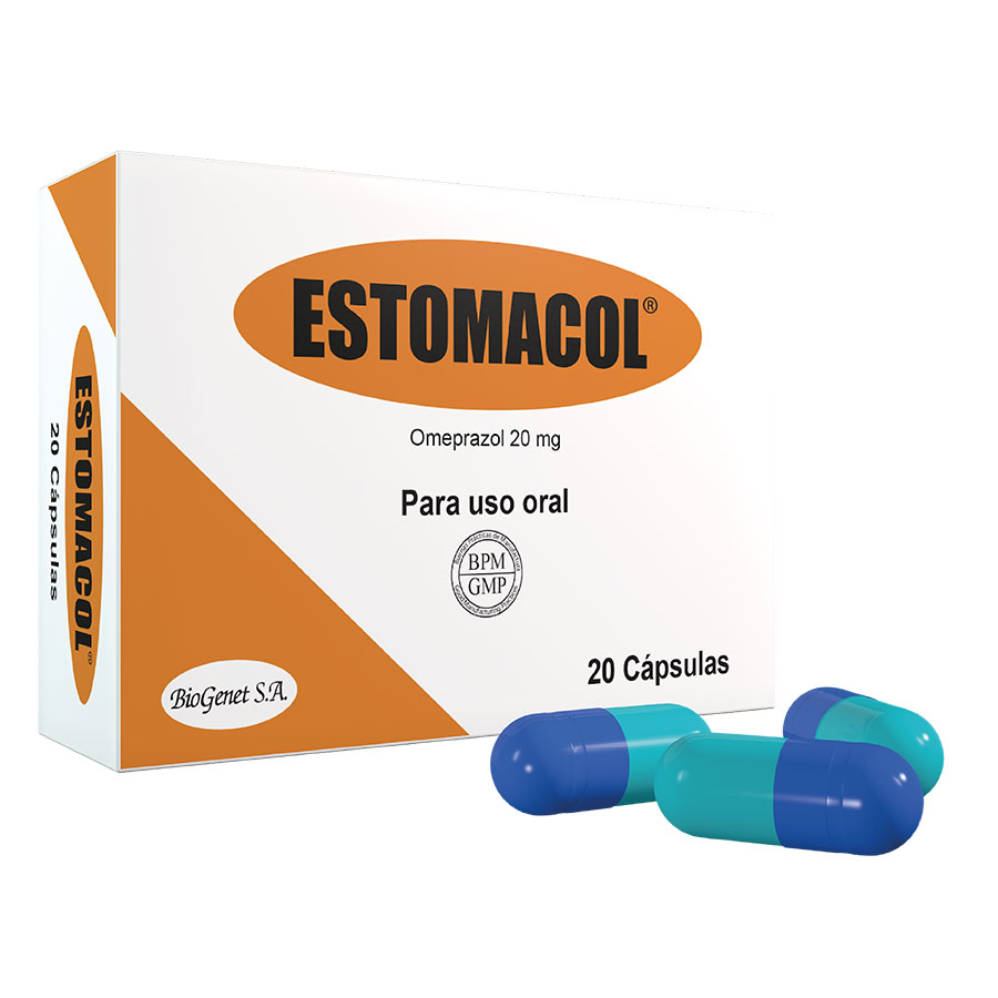 Imagen de  ESTOMACOL 20 mg x 40 mg x 20 Cápsulas