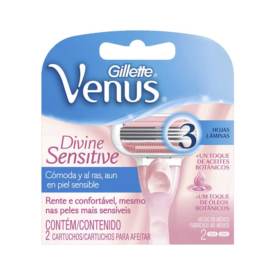 Imagen de  Repuesto de Afeitadora GILLETTE Venus - 3 Divine Sensitive Estándar 2 unidades