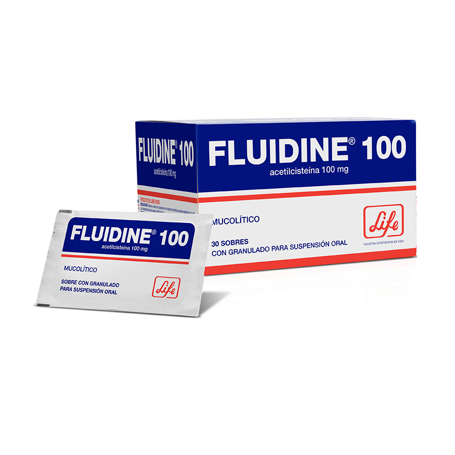Imagen para  FLUIDINE 100 mg LIFE x 30 en Polvo                                                                                              de Pharmacys