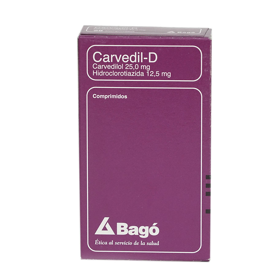 Imagen para  CARVEDIL 25 mg x 12.5 mg x 28 Comprimidos                                                                                       de Pharmacys