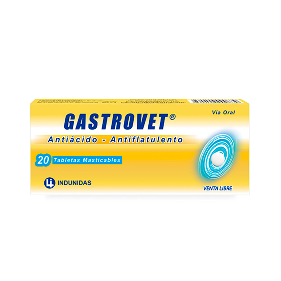 Imagen de  GASTROVET 400 mg x 400 mg x 30 mg x 20 Tableta Masticable