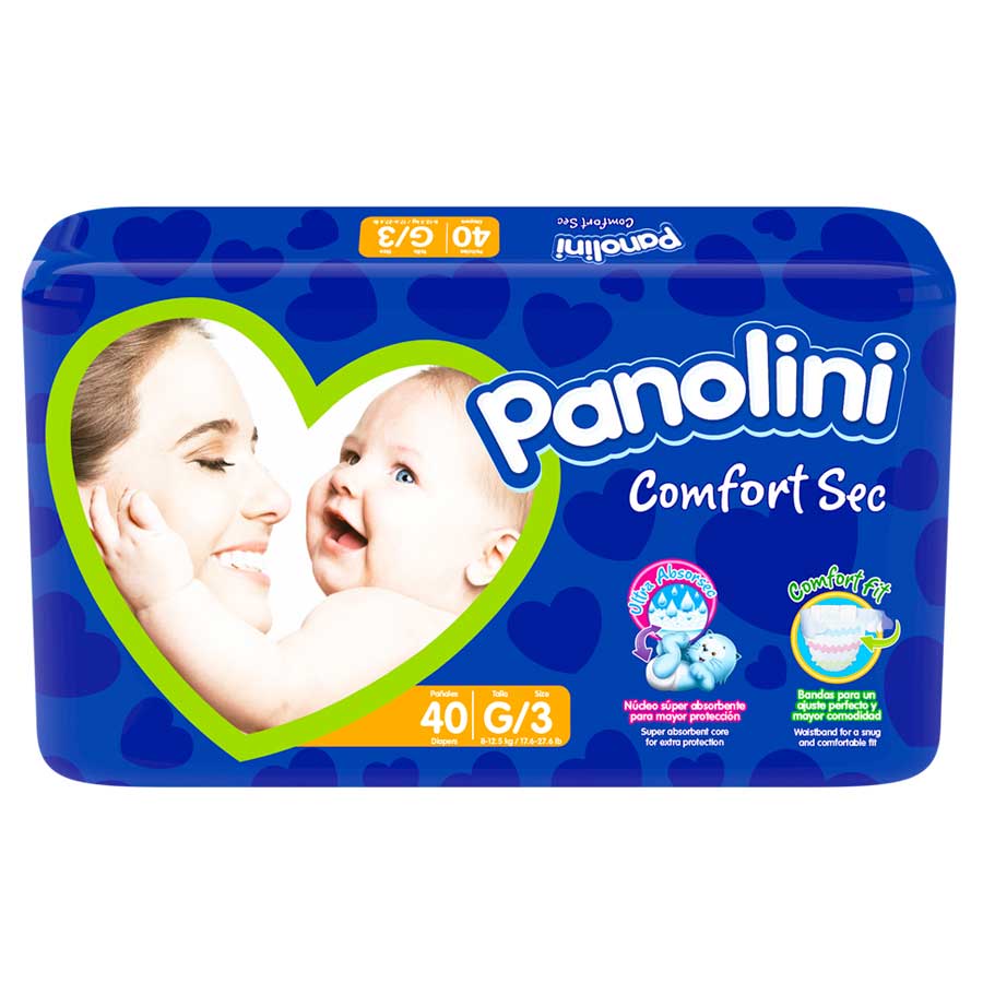 Imagen de  Pañal PANOLINI Comfort Sec Large 40 unidades