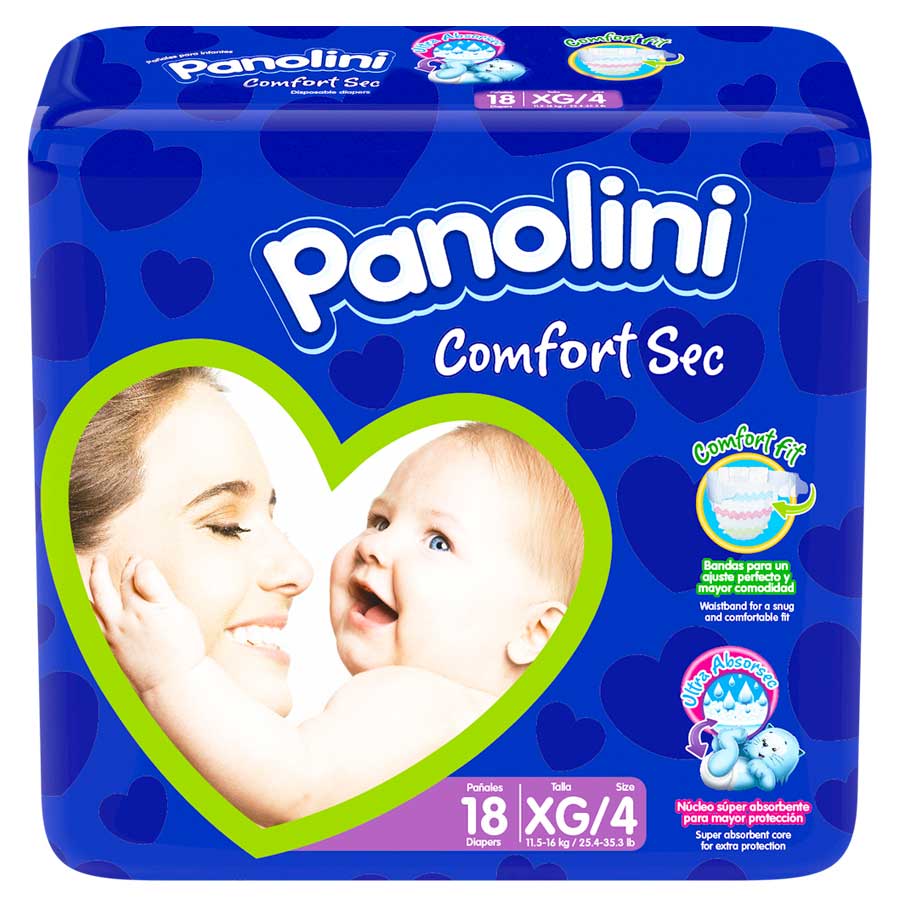Imagen de  Pañal PANOLINI Comfort Sec X-Large 18 unidades
