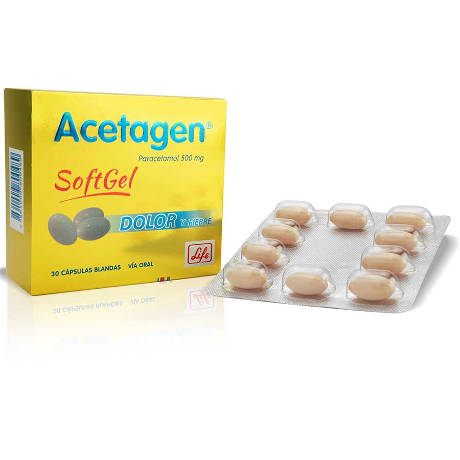 Imagen de  ACETAGEN 500 mg Cápsulas Blandas x 30