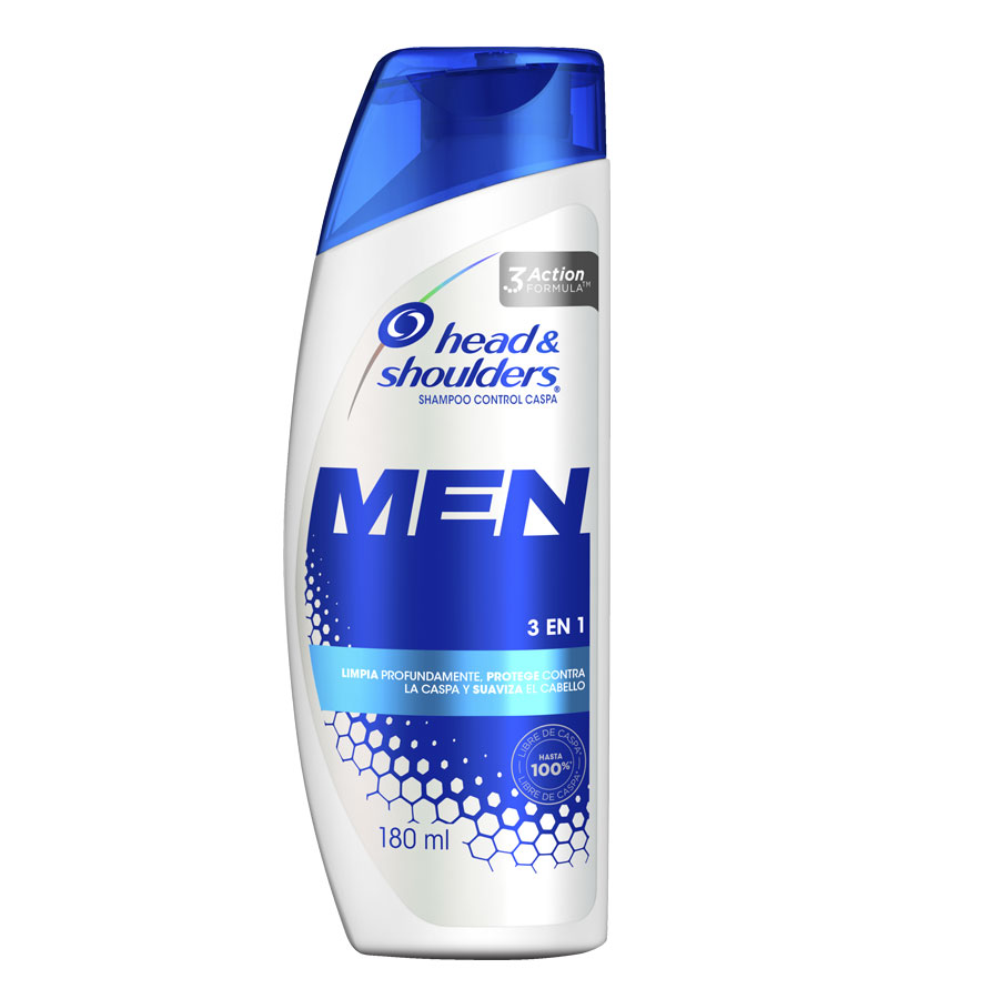 Imagen de  Shampoo HEAD&SHOULDERS Men 3 en 1 180 ml