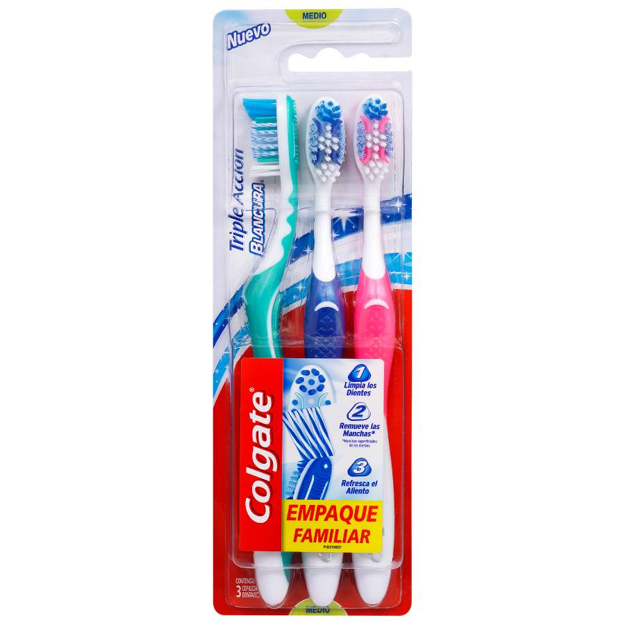 Imagen de  Cepillo Dental COLGATE Triple Acción 3 unidades
