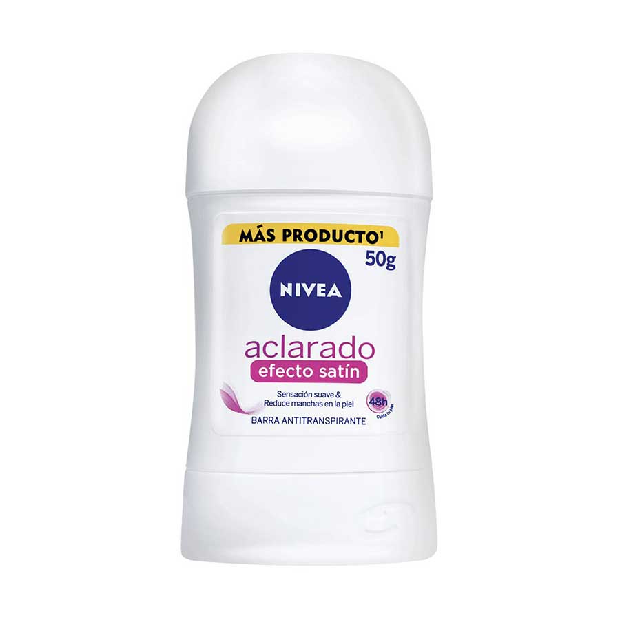 Imagen de  Desodorante Femenino NIVEA Aclarado Efecto Satín en Barra 50 g
